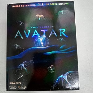Dvd Avatar - Edição Estendida de Colecionador Blu-rays Disc com Tres Dvds Editora James Cameron [usado]