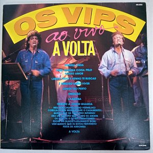 Disco de Vinil os Vips ao Vivo - a Volta Interprete os Vips (1990) [usado]