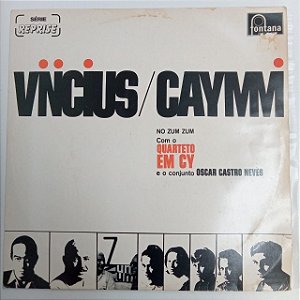Disco de Vinil Vinicius e Caymmi no Zum Zum Interprete Vinicius Caymmi e Quarteto em Cy (1982) [usado]