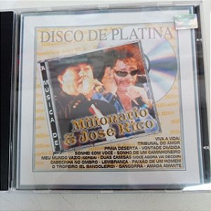 Cd Milhonário e Jose Rico - Disco de Platina Interprete Milhonário e José Rico (2000) [usado]