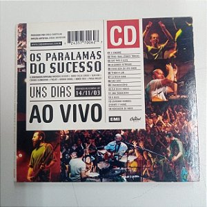 Cd Paralamas do Sucesso - uns Dias Capa Digipack Interprete Paralamas do Sucesso (2003) [usado]