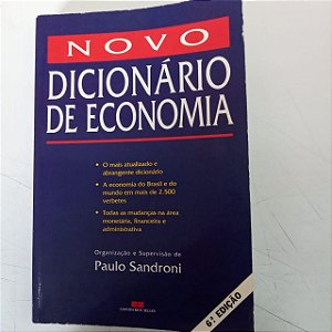 Livro Novo Dicionário de Economia Autor Sndroni, Paulo (1999) [usado]
