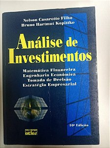 Livro Análise de Investimentos Autor Filho, Nelson Casaroto (1998) [usado]