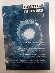 Livro Crítica Marxista 13 Autor Varios (2001) [usado]
