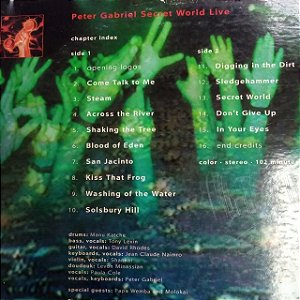 Disco de Vinil Laser - Disc - Ld - Peter Gabriel Secretworld Live Interprete Peter Gabriel (1994) [usado]