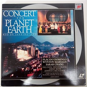 Disco de Vinil Laser Disc - Ld - Concert For Planet Earth Rio de Janeiro 1992 Interprete Plácido Domingo, Wynton Marslis e Sarah Chang (1992) [usado]