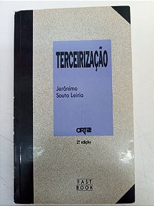 Livro Terceirização Autor Leiria, Jerônimo Souto (1992) [usado]