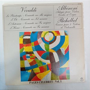 Disco de Vinil Pages Celebres - Vol.1 - Vivaldi Albinoni Pachellvel Interprete Marveilles Du Classique (1992) [usado]