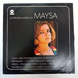 Disco de Vinil Maysa - os Grandes Sucessos Interprete Maysa (1968) [usado]