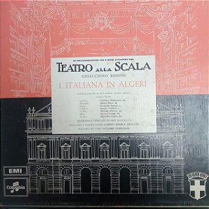 Disco de Vinil L´italiana In Algeri - Dramma Giocoso In Due Atti Di Angelo Anelli Interprete Orchestra e Coro Del Teatro Alla Scala [usado]