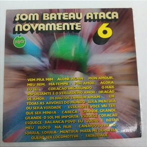 Disco de Vinil Som Bateau Ataca Novamente 6 Interprete Orquestra Som Bateau (1972) [usado]