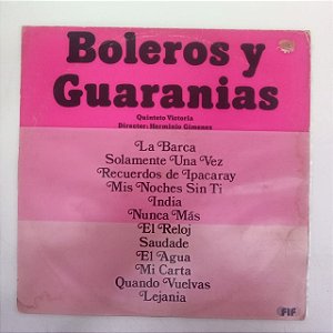 Disco de Vinil Boleros e Guaranias Interprete Quinteto Victoria (1980) [usado]