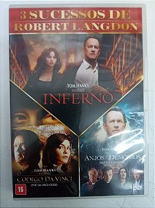Dvd Tres Sucessos Robert Langnon - Inferno/codigo da Vinci /anjos e Demonios Editora Hon Howard [usado]