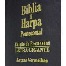 Livro Bíblia e Harpa Pentecostal-edição de Promessas Letra Gigante/letras Vermelhas Autor Almeida, João Ferreira de (2009) [usado]