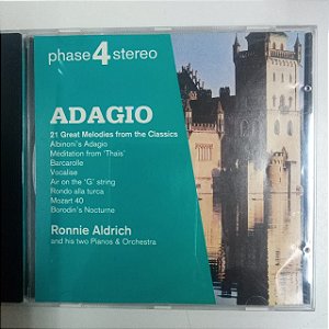 Cd Adagio - Great Meloides From The Classics Interprete Ronnie Aldrich And His Two Pianos e Orchestra (1996) [usado]