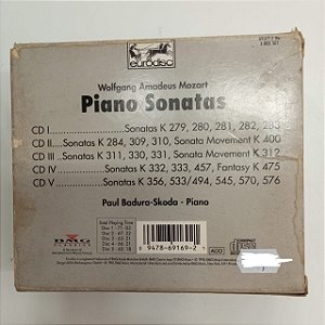Cd Mozart - Paul Badura-skoda Piano Sonatas Complete/box com Cinco Cds Interprete Paul Badura-skoda [usado]