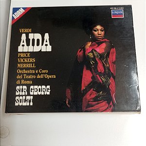 Cd Verdi Aida Box com Tres Cds Interprete Price , Vickers , Merrill Orchestra e Coro Del Teatro Dell Ópera Di Roma (1987) [usado]