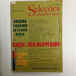 Revista Revista Reader´s Seleções Janeiro 82 Autor Revista Seleções (1982) [usado]