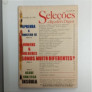 Revista Revista Reader´s Digest Seleções Dezembro 81 Autor Revista Seleções (1981) [usado]