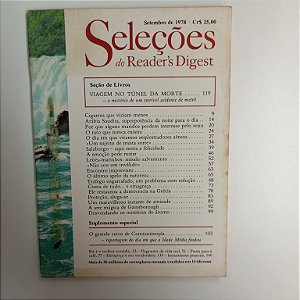 Revista Revista Reader´s Digest Seleções Setembro 78 Autor Revista Seleções (1978) [usado]