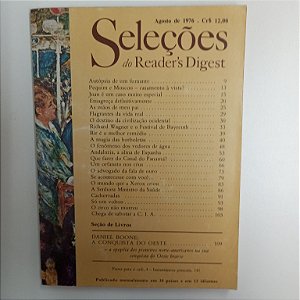 Revista Revista Reader´s Digest Seleções Agosto 76 Autor Revista Selelções (1976) [usado]