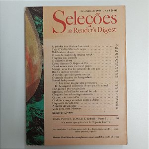 Revista Revista Reader´s Digest Seleeções Fevereiro 78 Autor Revista Seleções (1978) [usado]