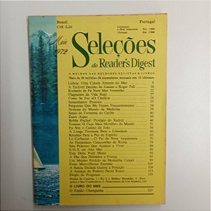 Livro Revista Reader´s Digest Seleções Maio 72 . Autor Revista Seleções . (1972) [usado]