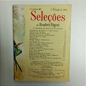 Revista Revista Reader´s Digest Seleções Novembro 64 Autor Revista Seleções (1964) [usado]
