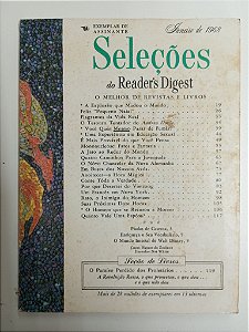 Revista Revista Reader´s Digest Seleções Janeiro 1968 Autor Janeiro 1968 Seleções (1968) [usado]