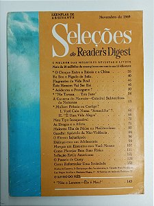 Revista Revista Reader´s Digest Seleções Novembro 69 Autor Novembro 1969 Seleções (1969) [usado]