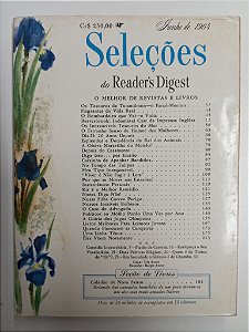 Revista Revista Reader´s Digest Seleções Junho 64 Autor Junho 1964 Seleções (1964) [usado]