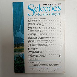 Revista Revista Reader´s Digest Seleções Agosto 75 Autor Agosto 1975 Seleções (1975) [usado]