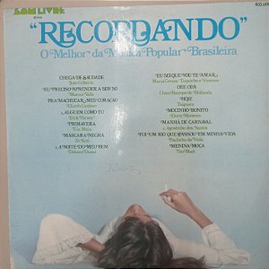 Disco de Vinil Recordando - o Melhor da Música Popular Brasileira Interprete Diversos (1976) [usado]