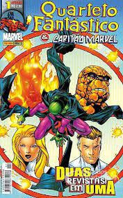 Gibi Quarteto Fantastico e Capitão Marvel Nº 01 Autor Duas Revistas em Uma (2002) [usado]
