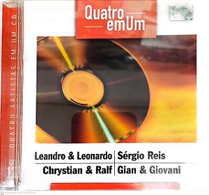 Cd Quatro em um Interprete Leandro e Leonardo /sergio Reis/ Chrystian e Ralf e Gian e Giovani (2001) [usado]