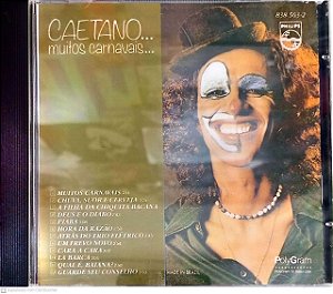 Cd Caetano - Muitos Carnavais Interprete Caetano Veloso (1989) [usado]