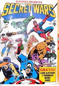 Gibi Secret Wars (guerras Secretas) Completa + Livro Ilustrado com Todas as Figurinhas Autor Minisserie Completa em 12 Edições (1986) [usado]