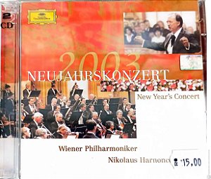 Cd Neujahrskonzert - 2003 Dois Cds Interprete Wiener Philharmonic - Nikolaus Harmonic (2003) [usado]