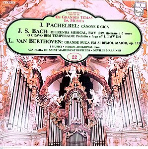 Disco de Vinil os Grandes Temas da Musica - J.pachebel Canone e Giga Interprete Academia de Saint Martin In-the- Helds [usado]