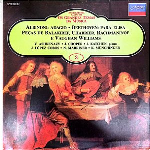 Disco de Vinil os Grandes Temas da Musica Interprete Claudio Arrau , Werner Haas , Piano Roberto Benzi e Outros (1983) [usado]