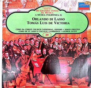 Disco de Vinil os Grandes Temas da Musica - a Musica Polifonica 1 Interprete Orlando Di Lasso ,tomás Luis Dde Victoria [usado]