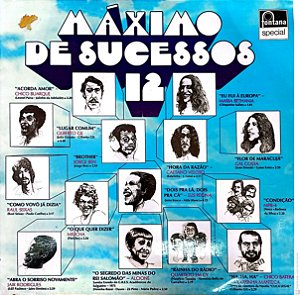 Disco de Vinil Máximo de Sucessso 12 Interprete Varios (1975) [usado]