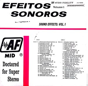 Disco de Vinil Efeitos Sonoros ; Vol.1 Interprete Varios (1982) [usado]