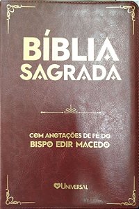 Livro Bíblia Sagrada - com Anotações de Fé do Bispo Edir Macedo Autor Vários (2011) [seminovo]