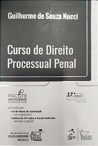 Livro Curso de Direito Processual Penal Autor Nucci, Guilherme de Souza (2020) [seminovo]