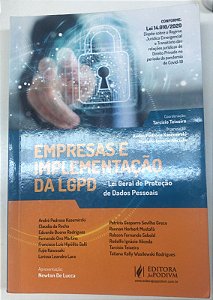 Livro Empresas e Implementação da Lgpd- Lei Geral de Proteção de Dados Pessoias Autor Vários Colaboradores (2021) [usado]