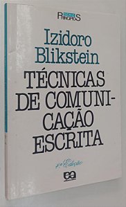 Livro Técnicas de Comunicação Escrita Autor Blikstein, Izidoro (1987) [usado]