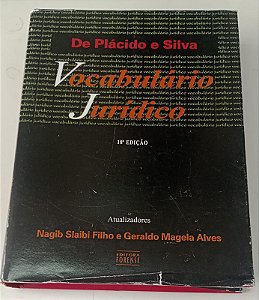 Livro Vocabulário Jurídico Autor Silva, de Plácido e (2001) [usado]