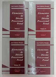 Livro Elementos de Direito Processual Penal (4 Volumes) Autor Marques, José Frederico (1997) [usado]