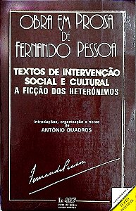 Livro Textos de Intervenção Social e Cultural: a Ficção dos Heterónimos Autor Pessoa, Fernando [usado]